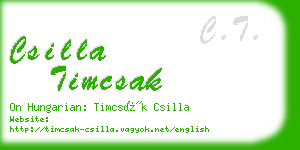 csilla timcsak business card